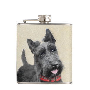 Schottischer Terrier-Malerei - Süße originelle Hun Flachmann