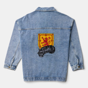 Schottischer Terrier mit Lion Rampant Jeansjacke