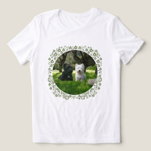 Schottischer Terrier mit Westie Tri-Blend Shirt