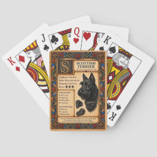 Schottischer Terrier, mittelalterliche Bestiarien- Spielkarten