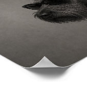 Schottischer Terrier Mode-Editorial-Hunde-Kunst-Dr Poster (Ecke)