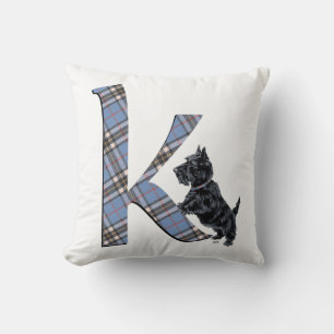 Schottischer Terrier Monogramm K Kissen