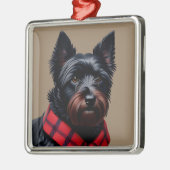 Schottischer Terrier Ornament Aus Metall (Links)