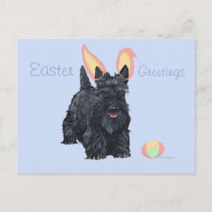 Schottischer Terrier Ostern Feiertagspostkarte