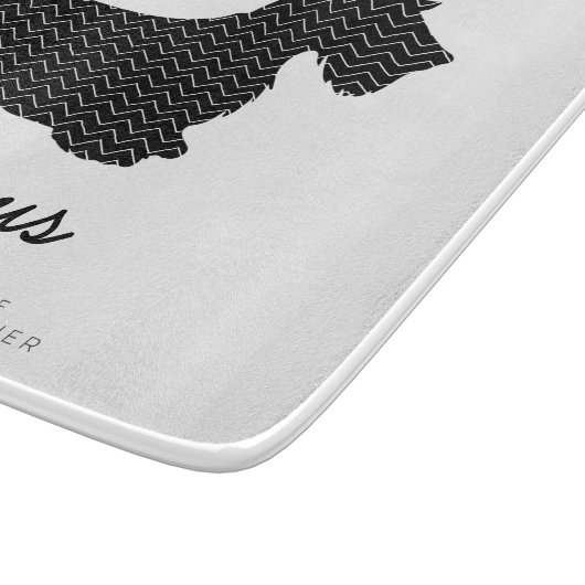 Schottischer Terrier personalisiert Schneidebrett (Ecke)