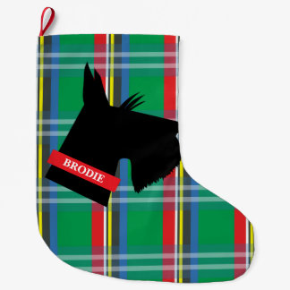 Schottischer Terrier-personalisierter Großer Weihnachtsstrumpf