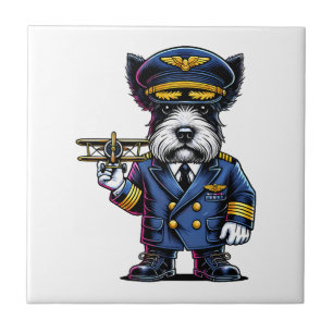 Schottischer Terrier-Pilot Fliese