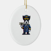Schottischer Terrier-Pilot Keramik Ornament (Rechts)