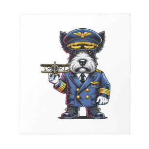 Schottischer Terrier-Pilot Notizblock