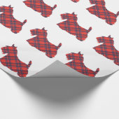 Schottischer Terrier PLAID Geschenkpapier (Ecke)