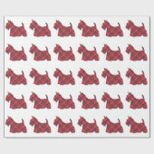 Schottischer Terrier PLAID Geschenkpapier (Flach)