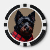 Schottischer Terrier Pokerchips (Vorderseite)