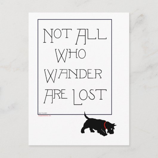 Schottischer Terrier Postkarte (Vorderseite)