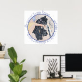 Schottischer Terrier-Rettungsposter Poster (Heimbüro)
