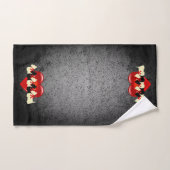 Schottischer Terrier/rotes Herz/Roter Bogen/Granit Badhandtuch Set (Handtuch)