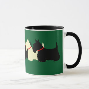 Schottischer Terrier Schwarz/Wheaten Silhouette He Tasse