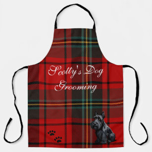 Schottischer Terrier (Scotty) Tartan. Editierbar Schürze