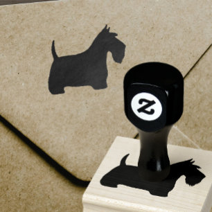 Schottischer Terrier-Silhouette Scottie-Hund Gummistempel