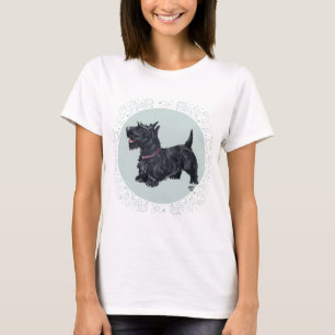 Schottischer Terrier-Tartan-Design T-Shirt