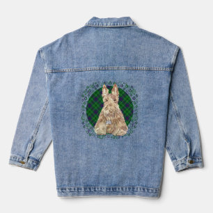 Schottischer Terrier Tartan Jeansjacke