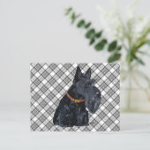 Schottischer Terrier Tartan Karte (Stehend Vorderseite)