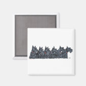 Schottischer Terrier-Treff Magnet (Vorderseite/Rückseite)