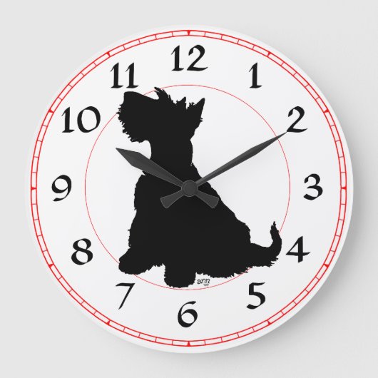 Schottischer Terrier Uhr (Vorderseite)