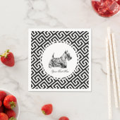 Schottischer Terrier und griechischer Schlüssel pe Serviette (Beispiel)
