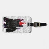 Schottischer Terrier-und Party-Hut Gepäckanhänger (Vorderseite horizontal)