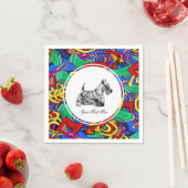 Schottischer Terrier und Pop-Art  Serviette (Beispiel)