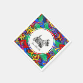 Schottischer Terrier und Pop-Art  Serviette (Ecke)