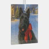 Schottischer Terrier Urlaub Ornament Aus Glas (Vorderseite Rechts)