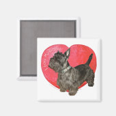 Schottischer Terrier Valentine Magnet (Vorderseite/Rückseite)