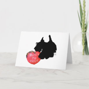 Schottischer Terrier Valentinstag Feiertagskarte