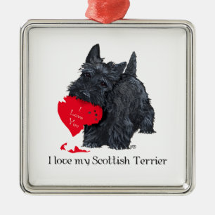 Schottischer Terrier Valentinstag Ornament Aus Metall
