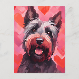 Schottischer Terrier Valentinstag Postkarte