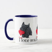 Schottischer Terrier Valentinstag Tasse (Links)
