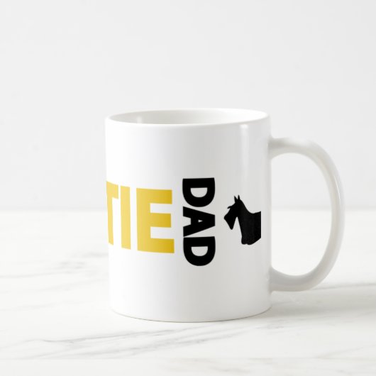 Schottischer Terrier-Vater Kaffeetasse (Rechts)