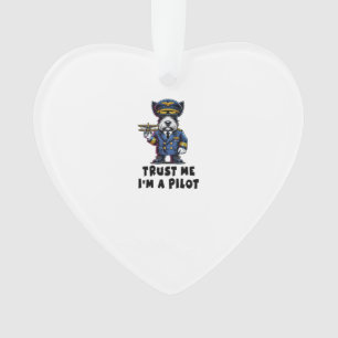 Schottischer Terrier Vertrau mir ich bin ein Pilot Ornament