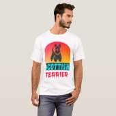 Schottischer Terrier Vintage-Design T-Shirt (Vorne ganz)