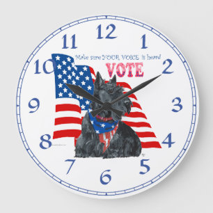 Schottischer Terrier "VOTE" Uhr