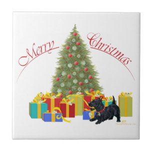 Schottischer Terrier Weihnachten Fliese