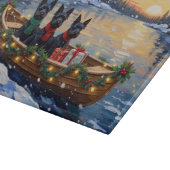 Schottischer Terrier Weihnachtsboot Urlaub Schneidebrett (Ecke)
