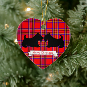 Schottischer Terrier-Weihnachtsschmuck Keramikornament
