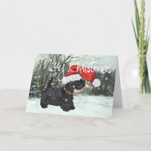 Schottischer Terrier Weihnachtsschnee Feiertagskarte