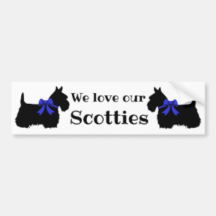 Schottischer Terrier, Wir lieben unsere Scotties/b Autoaufkleber