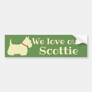 Schottischer Terrier, Wir lieben unseren Scottie/w Autoaufkleber