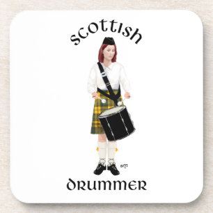 Schottischer Trommler - Gelber Kilt Untersetzer
