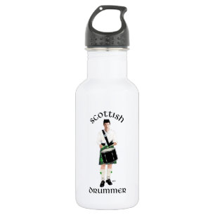 Schottischer Trommler - Grüner Kilt Edelstahlflasche