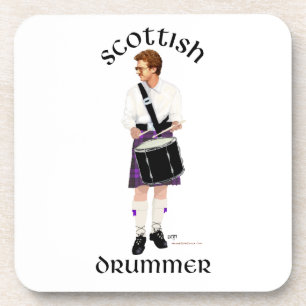 Schottischer Trommler - Lila Kilt Getränkeuntersetzer